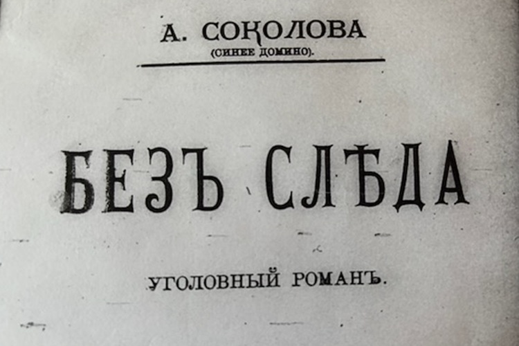 Crime novel book cover Sokolova